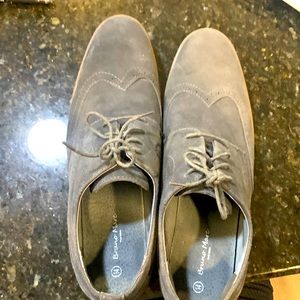 Bruno Marc grey suede oxfords
